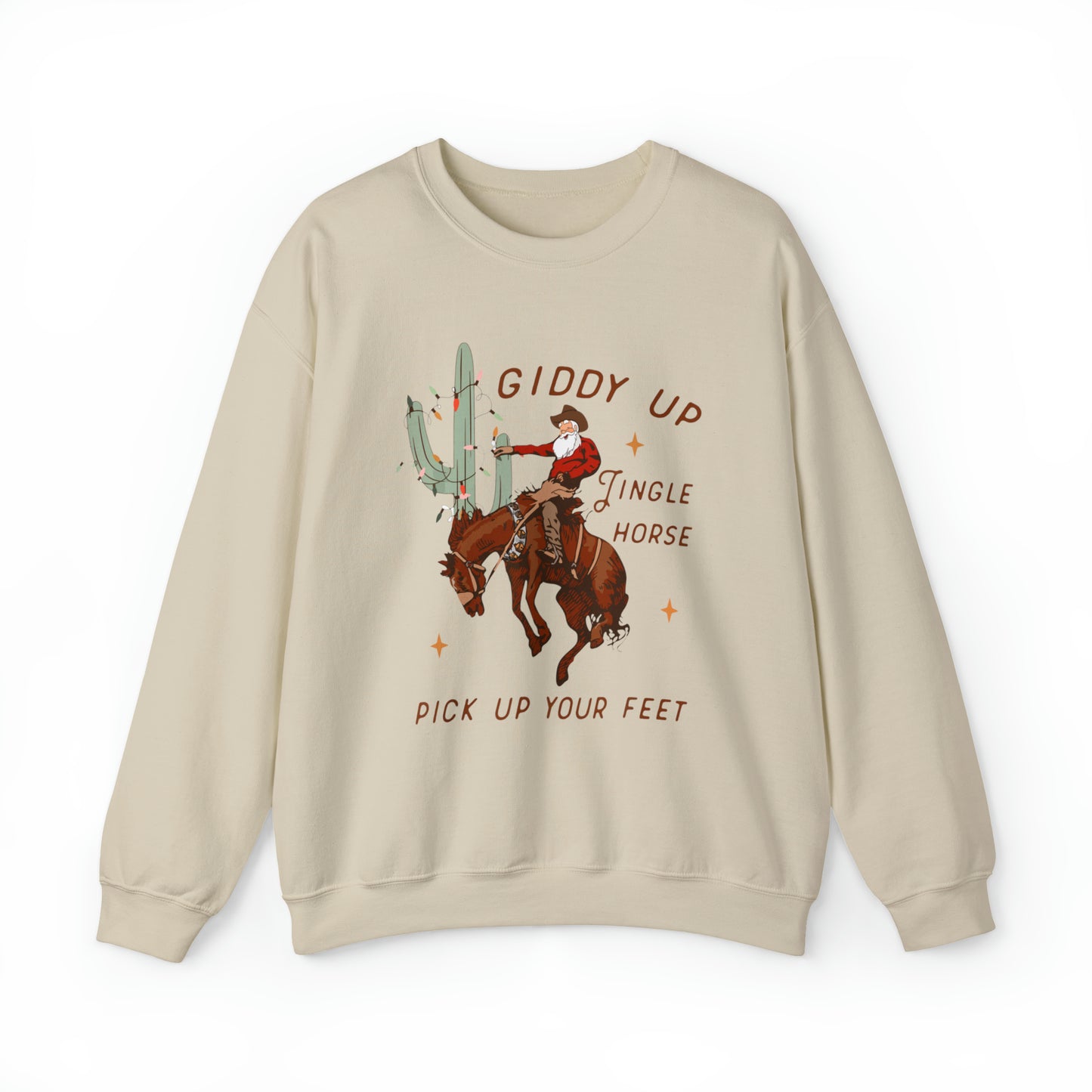 Santa Rodeo Crewneck Sweater