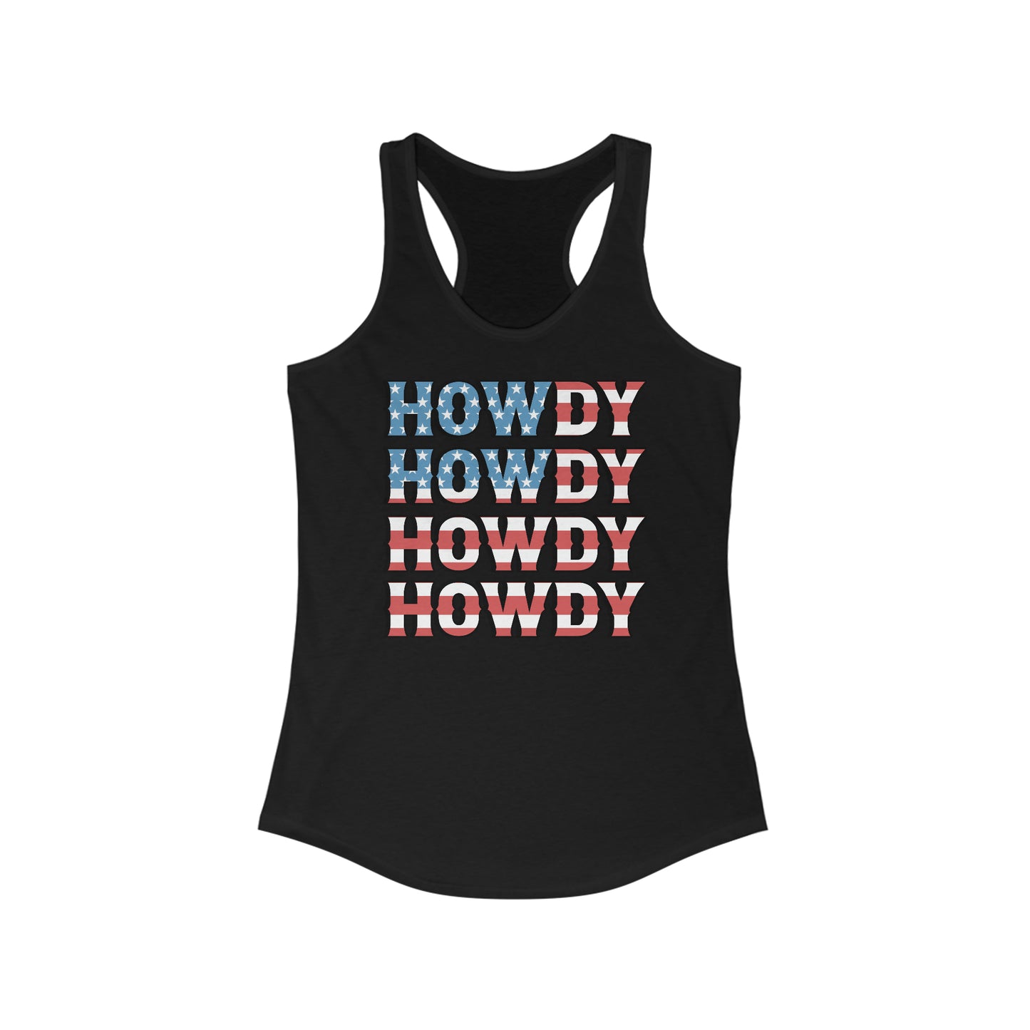 Howdy Patriotic Racerback Tank