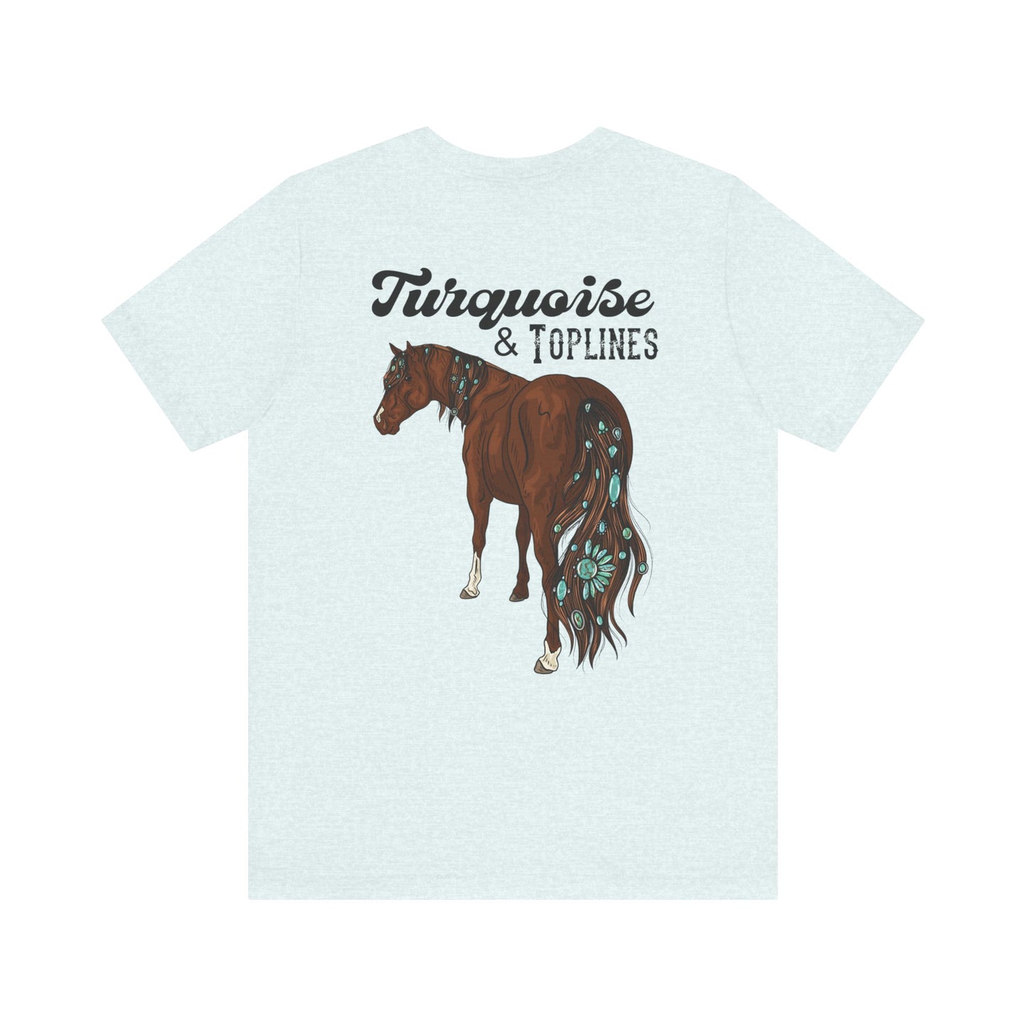 Turquoise and Toplines Tee