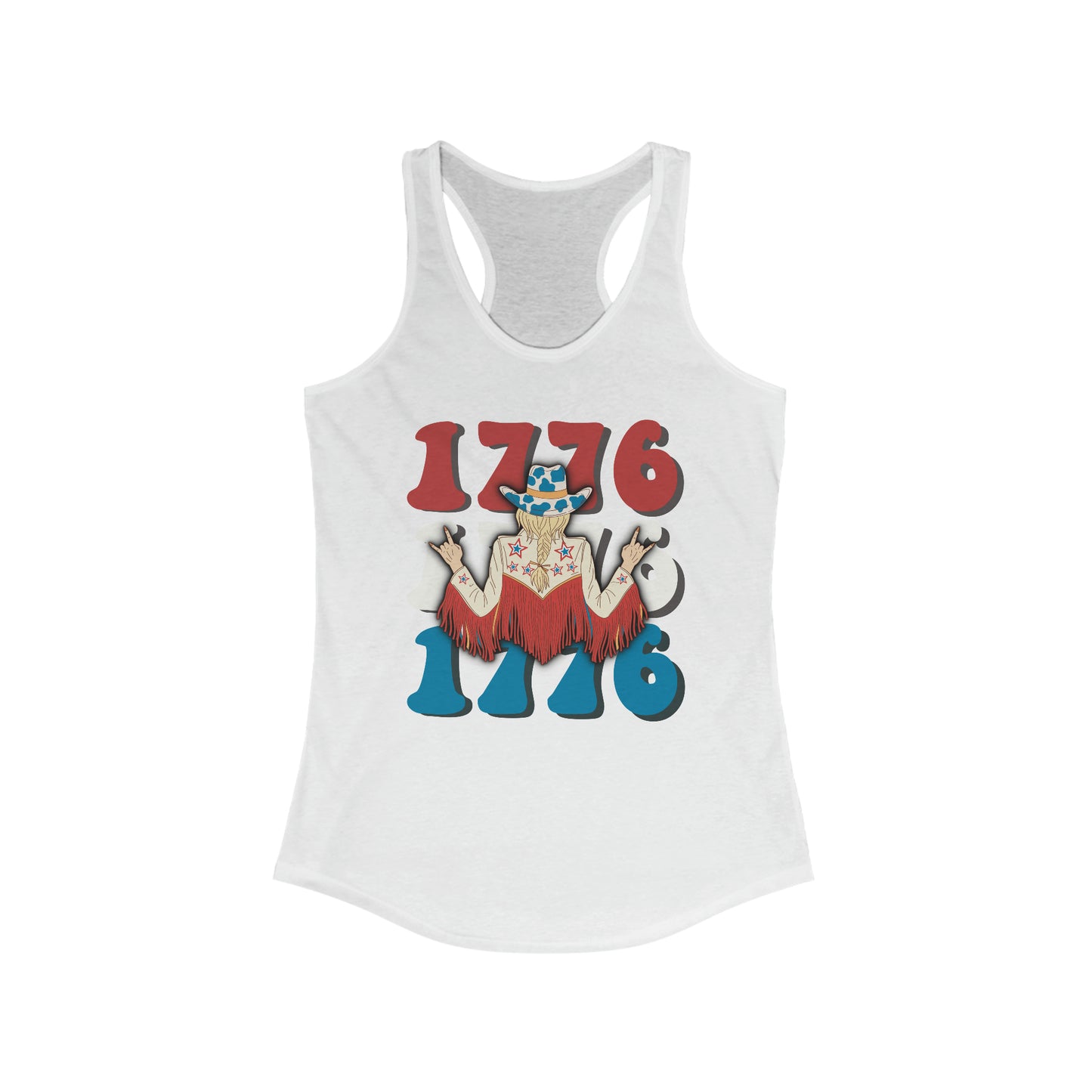 1776 Cowgirl Racerback Tank