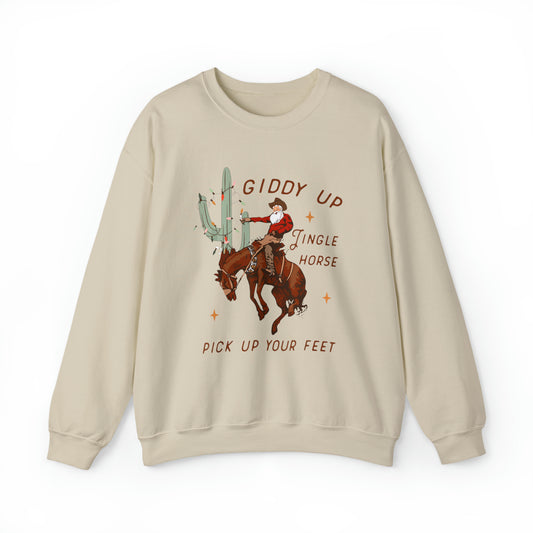 Santa Rodeo Crewneck Sweater