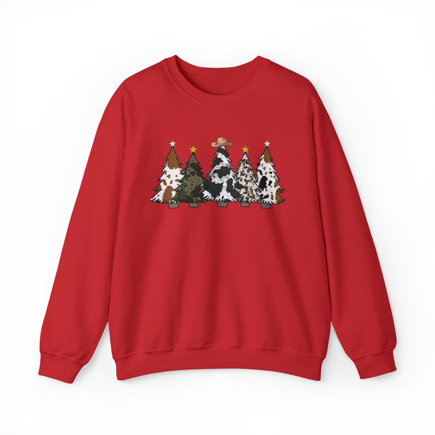 Cowhide Christmas Crewneck Sweatshirt