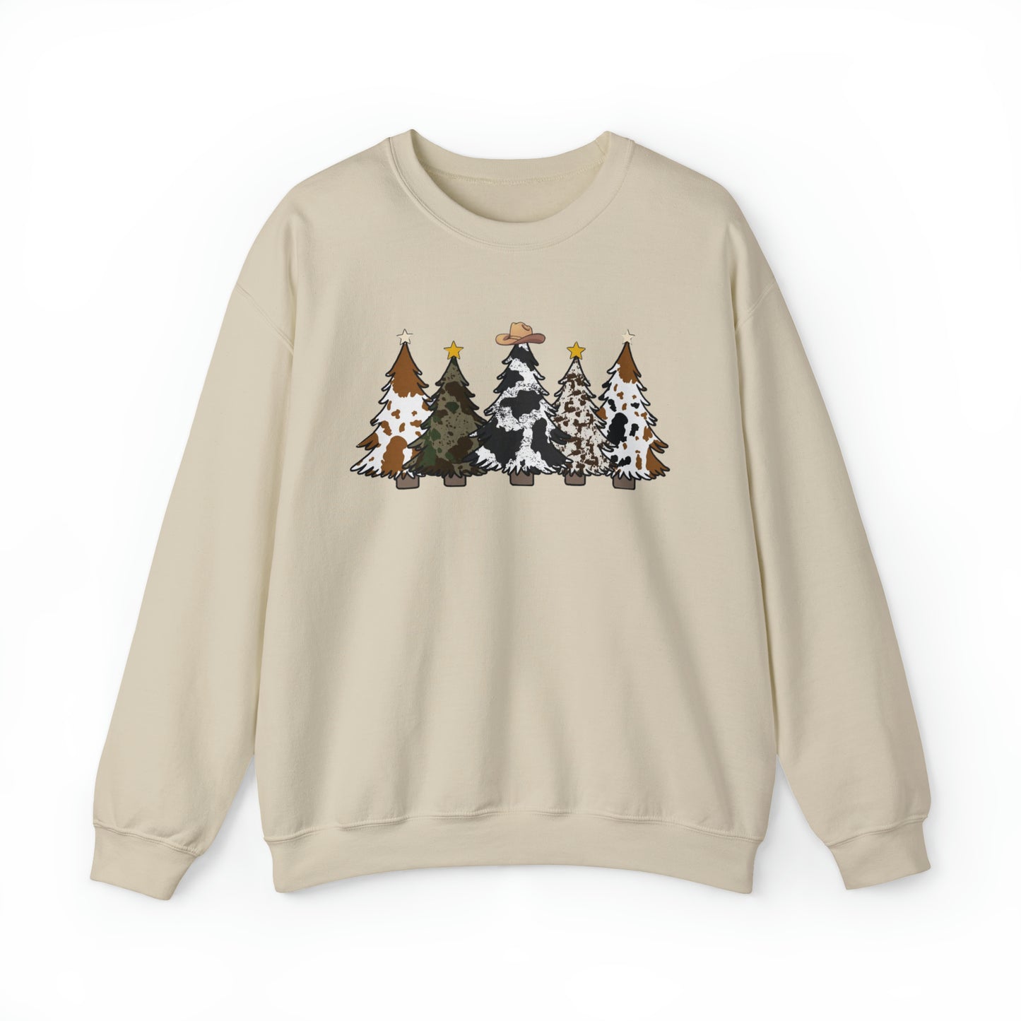Cowhide Christmas Crewneck Sweatshirt