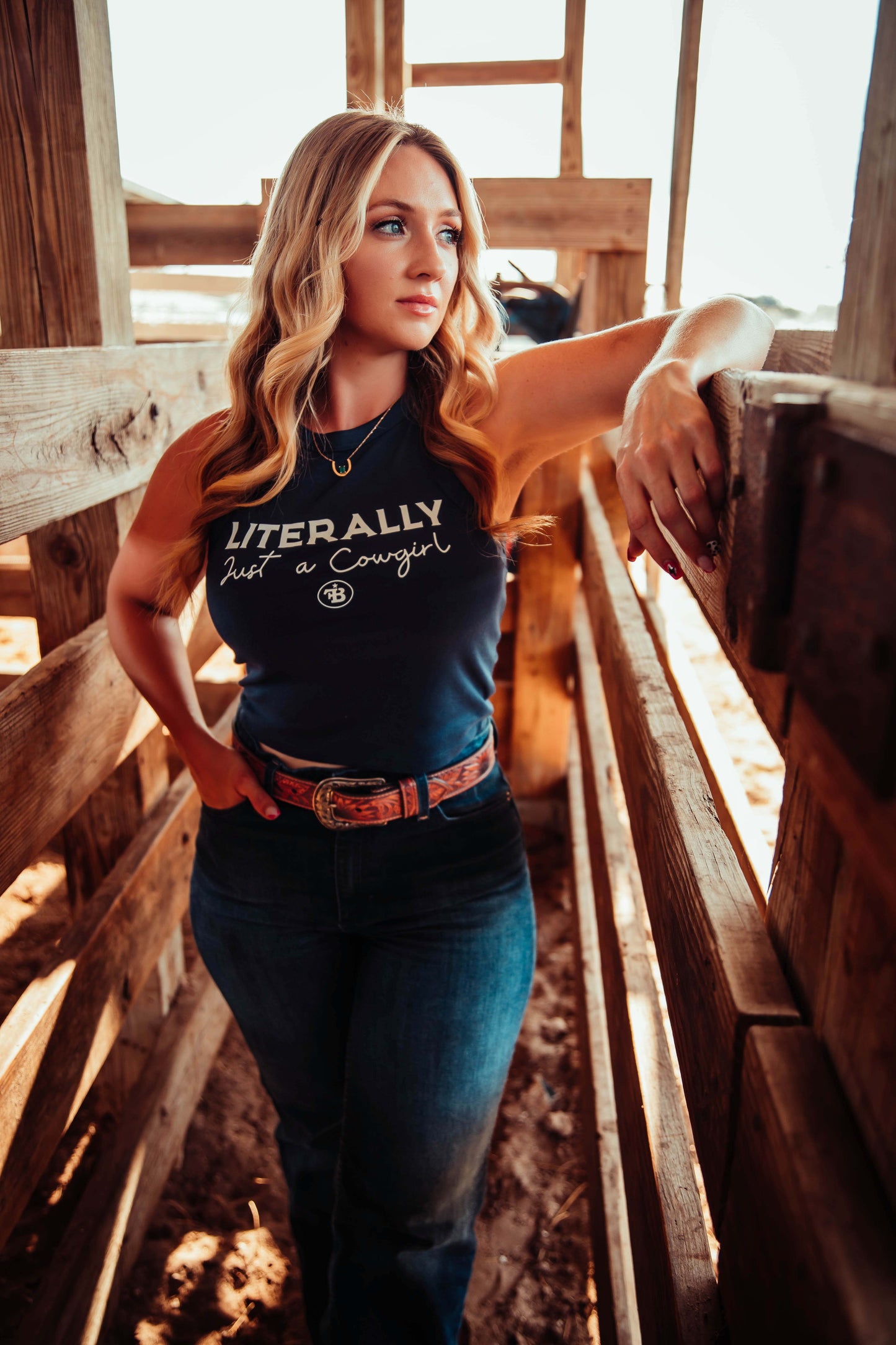 Just a Cowgirl Ribbed Tank