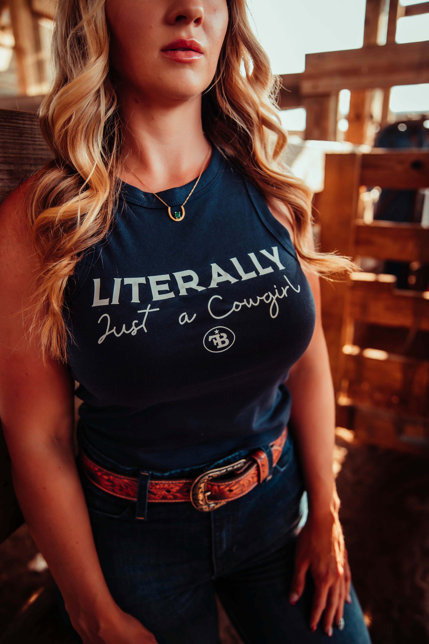 Just a Cowgirl Ribbed Tank