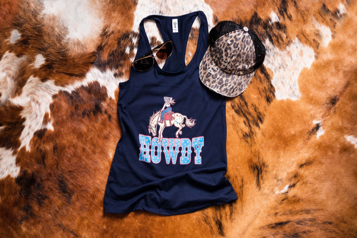 Patriotic Cowgirl Racerback Tank