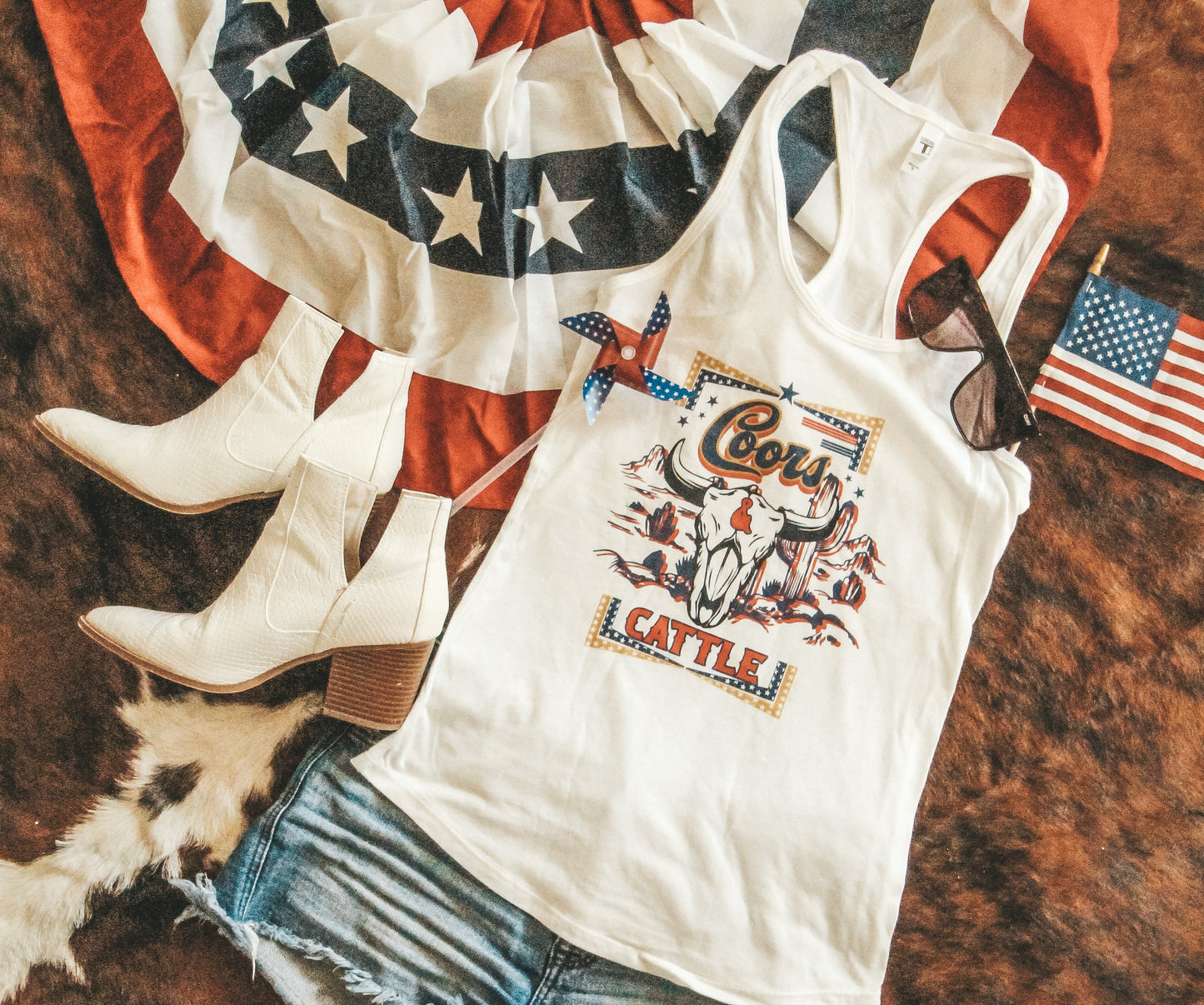 Coors and Cattle Racerback Tank