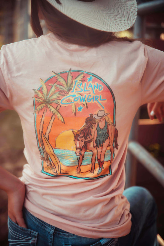 Island Cowgirl Retro Tee